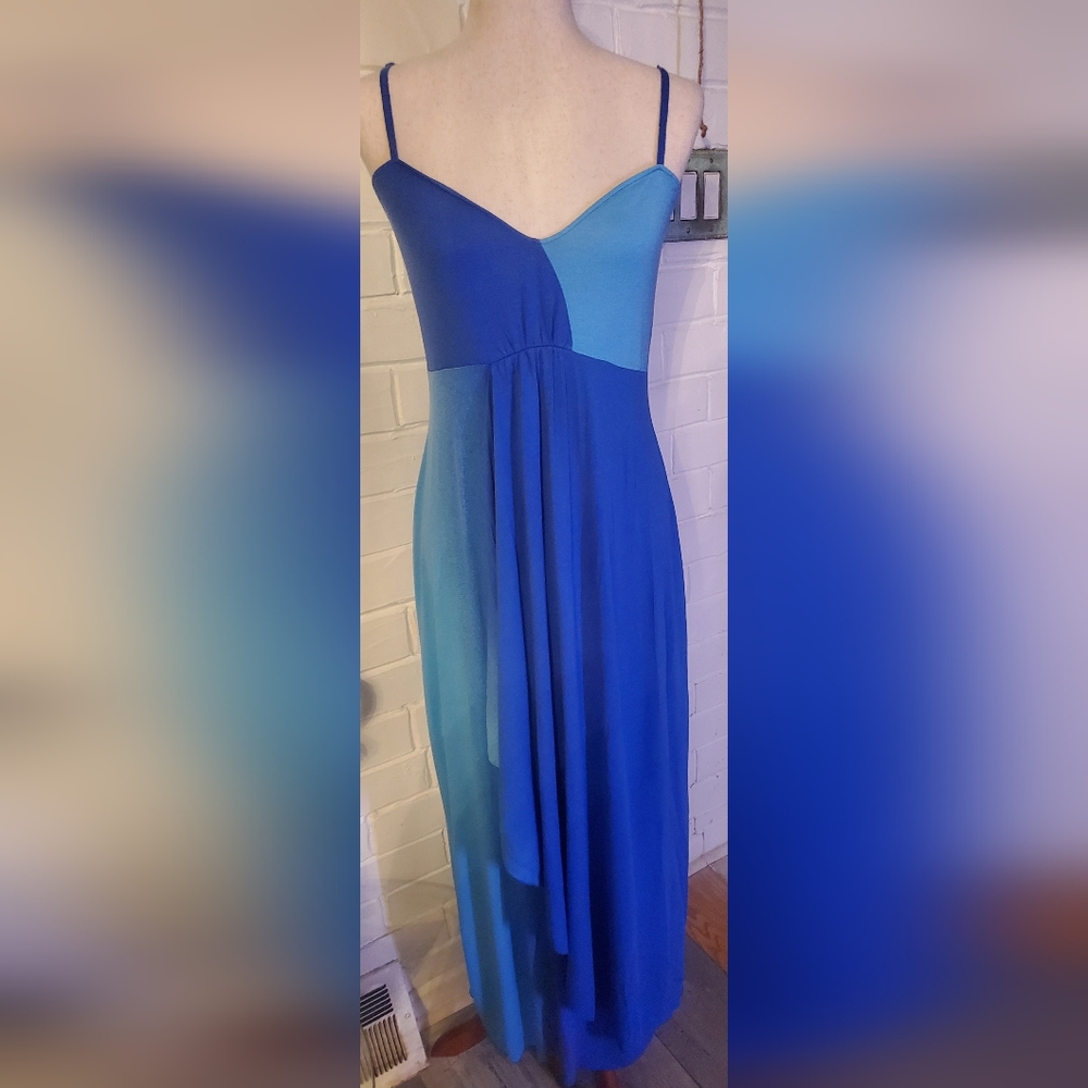 Venus blue amber long Beach dress size M